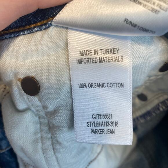 Agolde Parker Jeans Womens Size 27 Cropped Mid Rise Straight Leg Organic Cotton - Picture 5 of 5